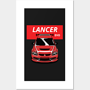 mitsubishi lancer evolution Posters and Art